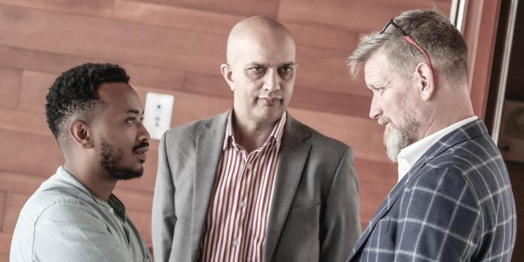 Nate, Rupesh and Jon at the African Union